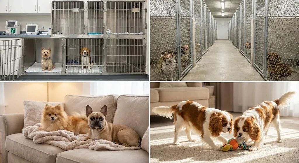 مقایسه تصویری محیط دامپزشکی، صنعتی و خانگی